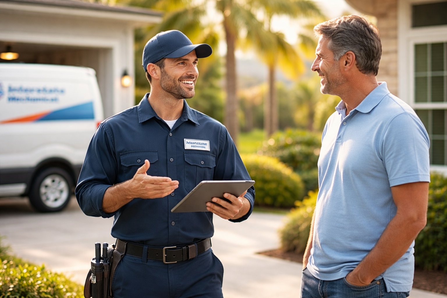 Professional HVAC service team atmosphere representing Interstate Mechanical