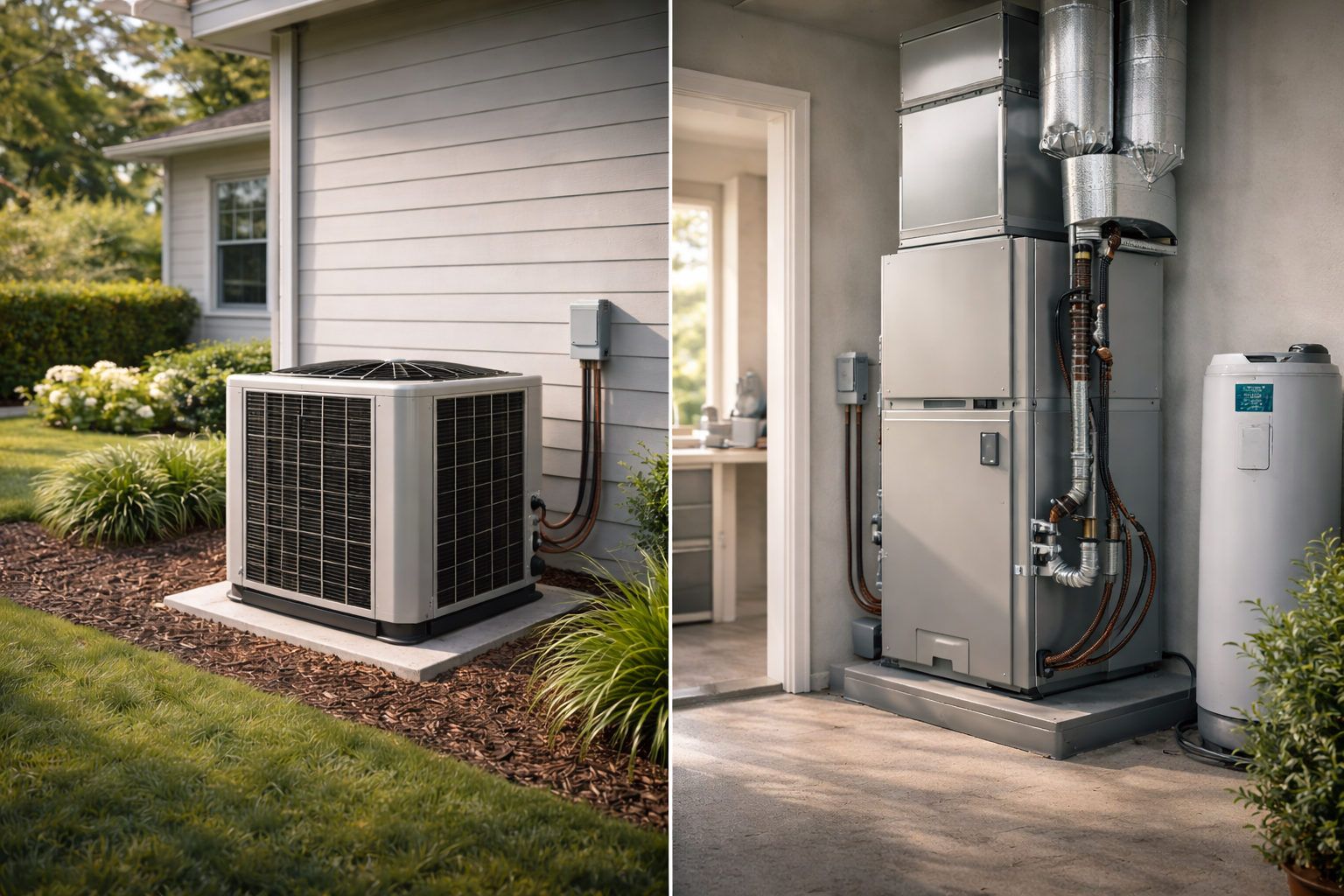 AC replacement installation with upgraded condenser