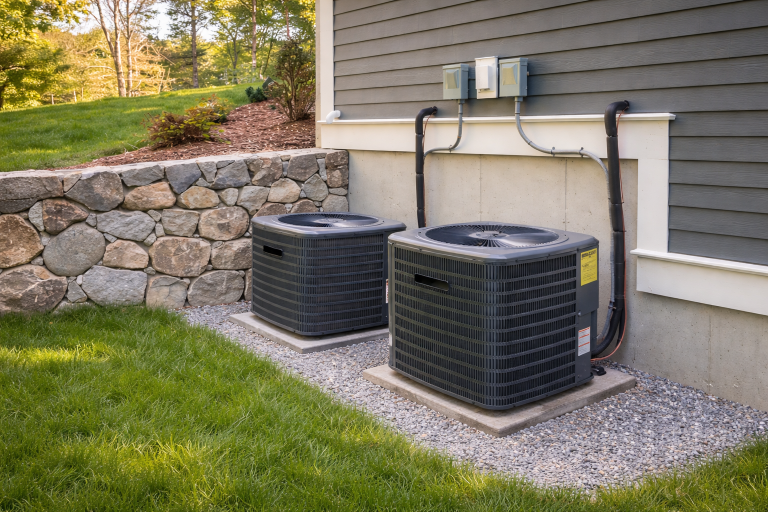Central AC installation for whole-home cooling