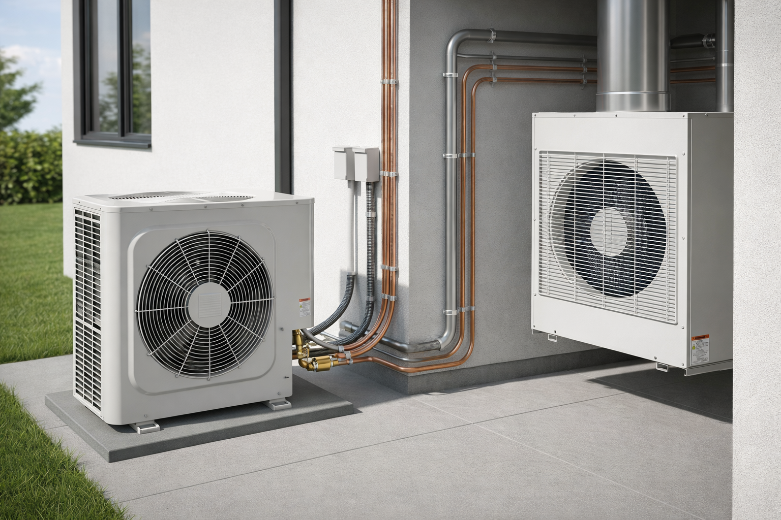 High-efficiency AC system installation