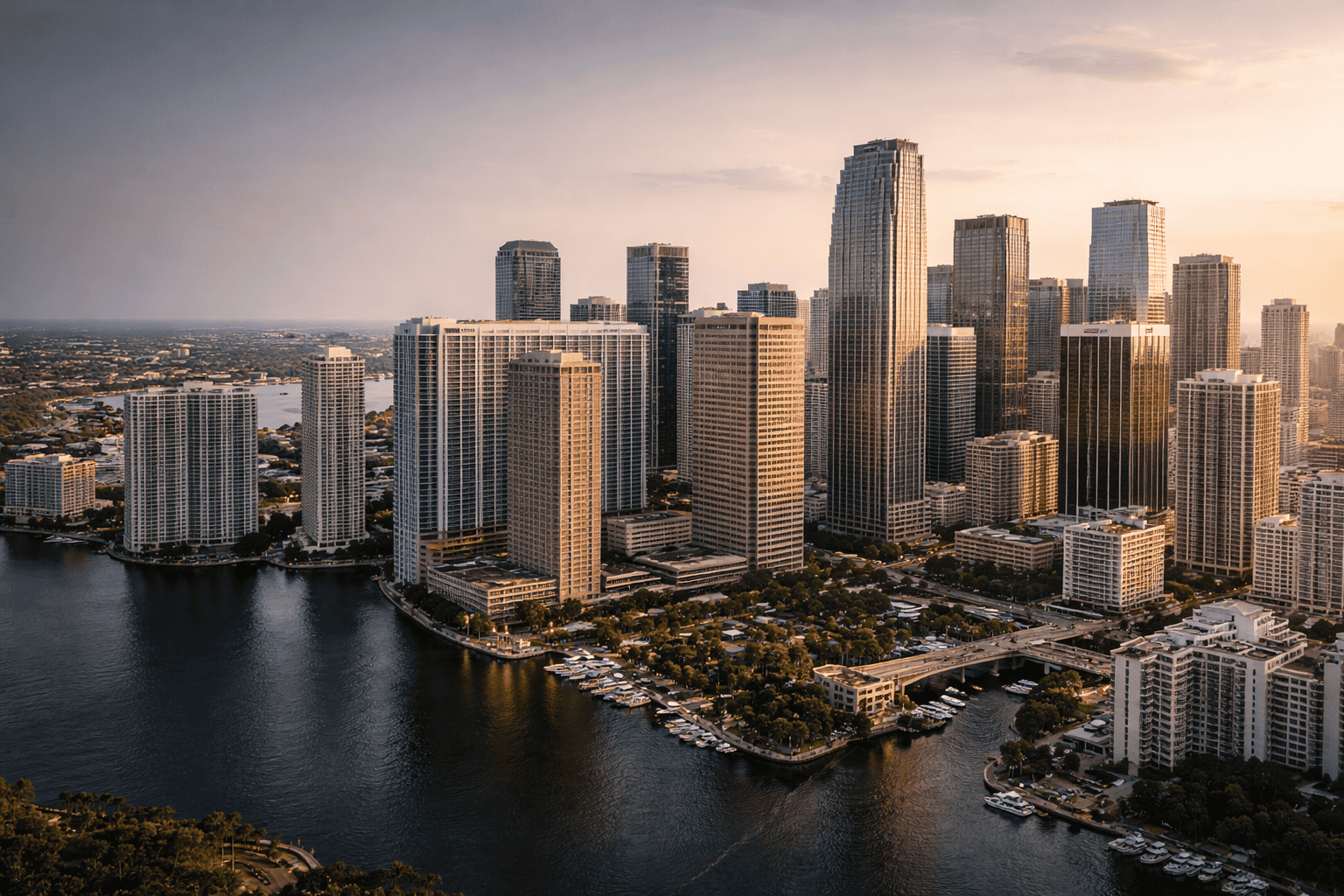 HVAC technician with customer in Palm Beach County