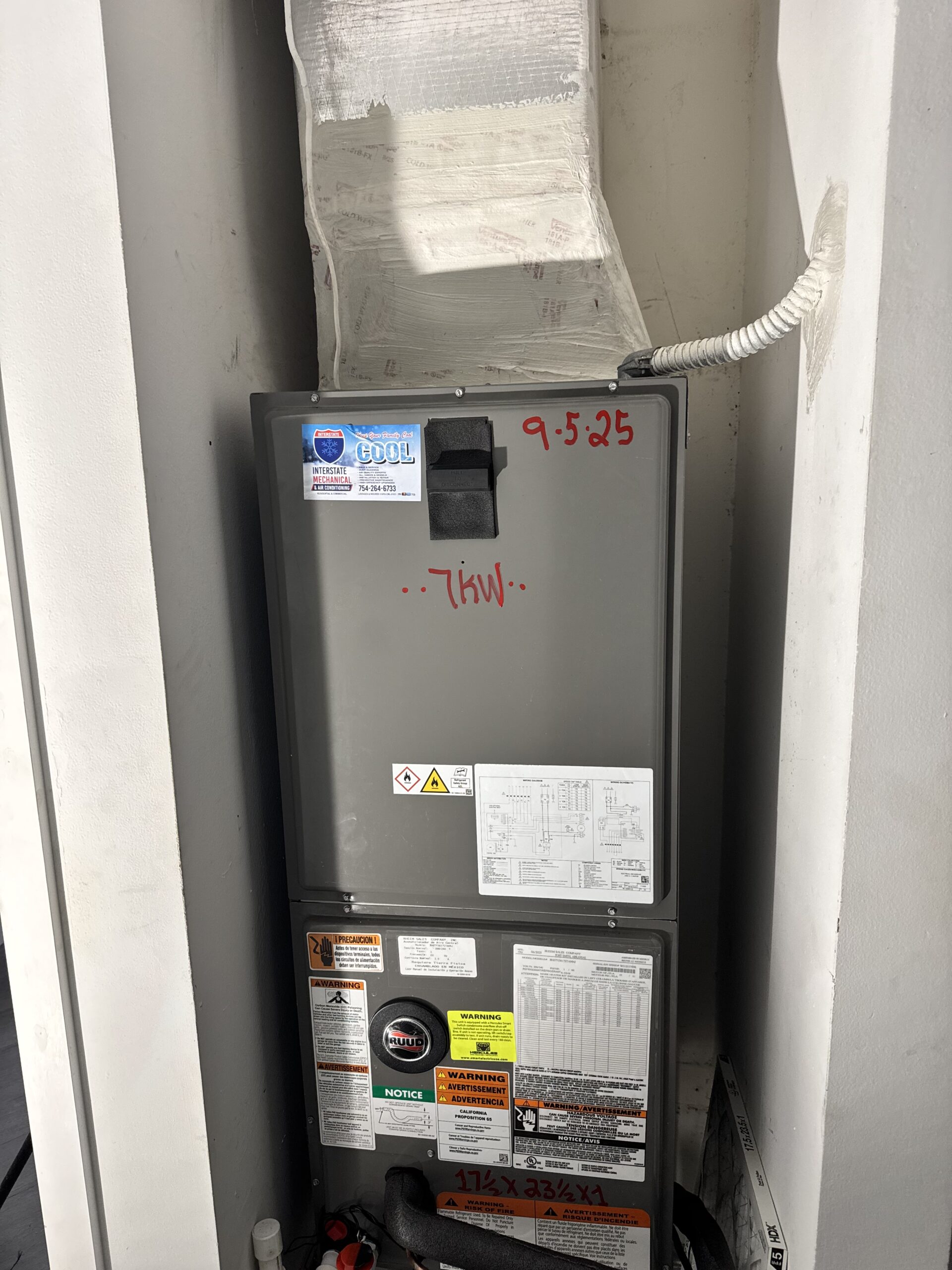 Same-day AC repair project completed by Interstate Mechanical in Florida
